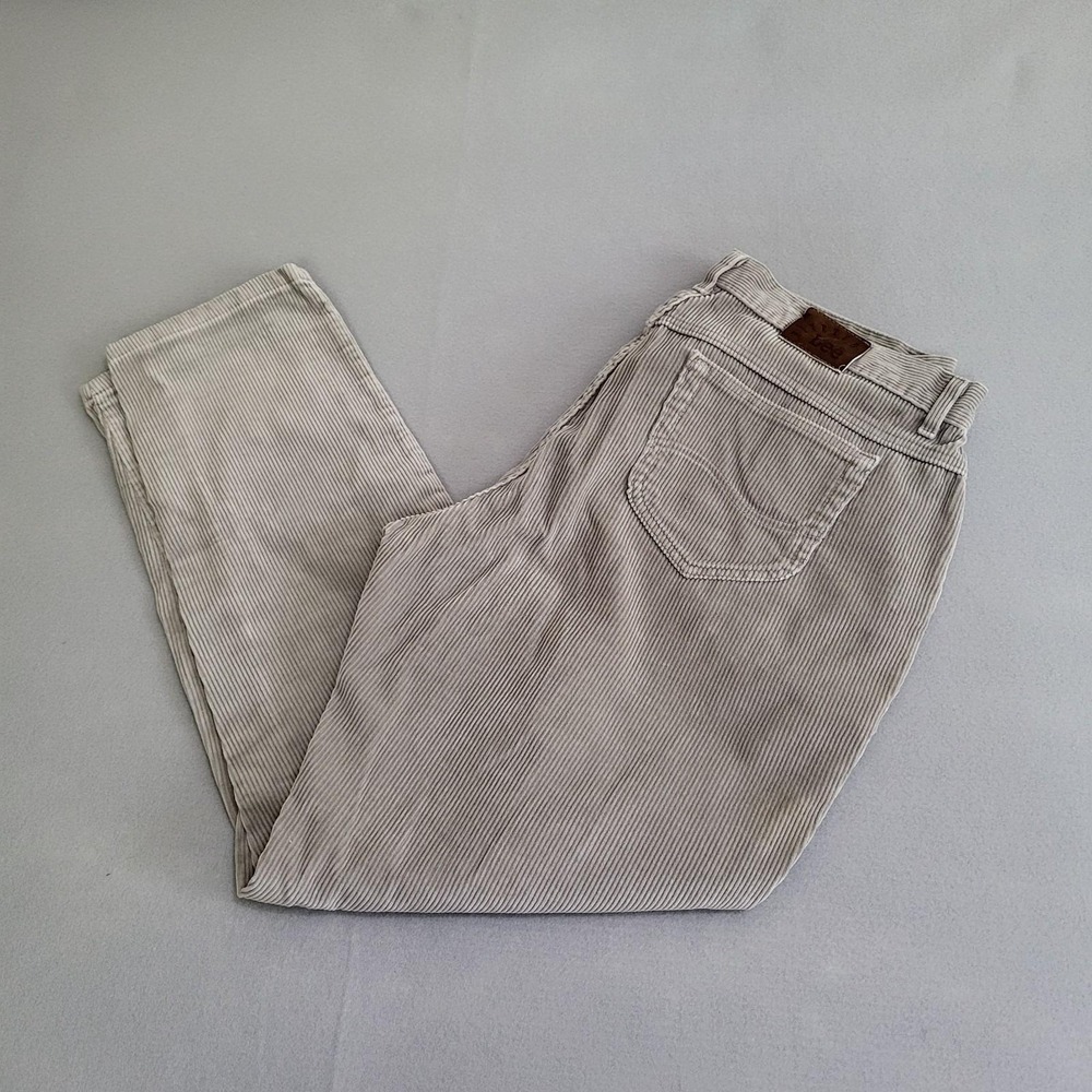 VTG Lee Gray Corduroy Pants UGWA Union Made In USA Women's Size 18